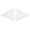 Ekena Millwork Diamond Architectural PVC Ceiling Medallion, 38"W x 25 3/8"H x 3"ID x 13 1/4"C x 1"P, Two-Piece CMP38X25DD2-03000 - alternate 3